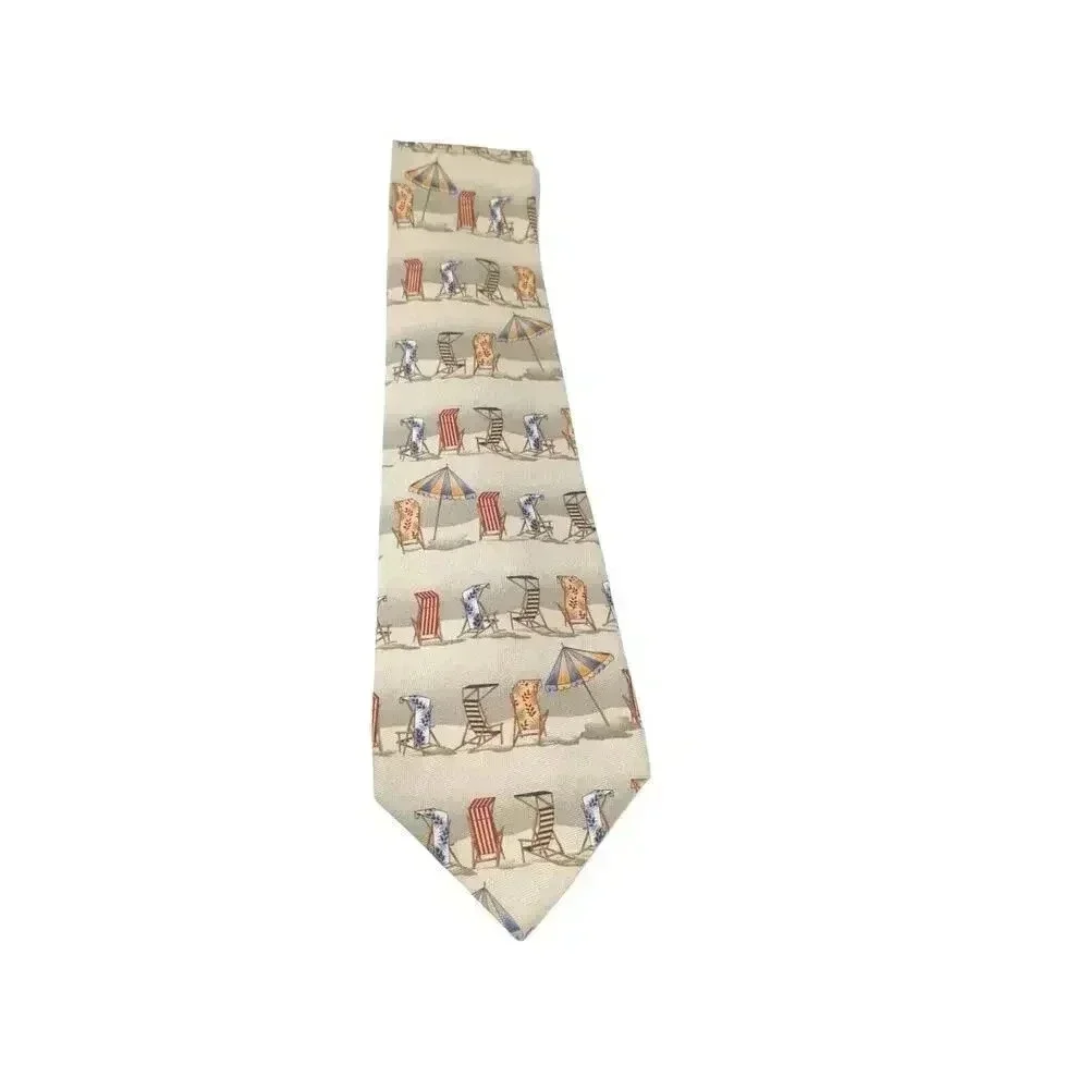 TOMMY BAHAMA 100% Silk Tie Men's Beach Chair Lounge‎ Necktie